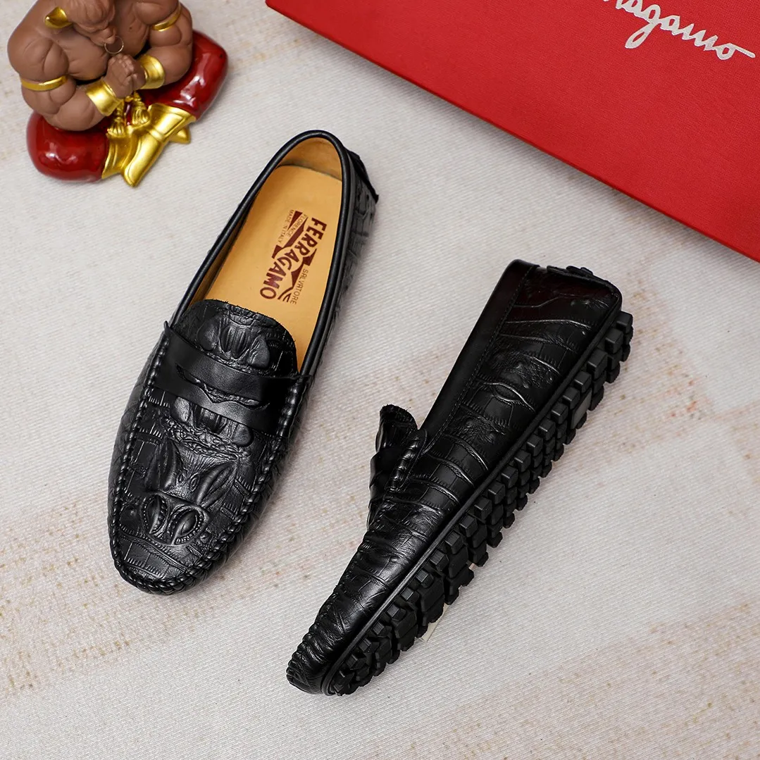 Men's shoes 💰360 🕷🕷【Ferragamo】Ferragamo Popular fashionable casual slip-on shoes🇨🇳Official website counter 1:1 production, original mold opening💯Good quality visible, imported high-end first-layer calfskin, luxurious pigskin lining🌿Very clear texture, high-quality waterproof, non-slip and wear-resistant outsole🎋High quality and low price, truly handmade🍓Color, code number 38-45